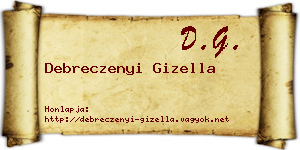Debreczenyi Gizella névjegykártya